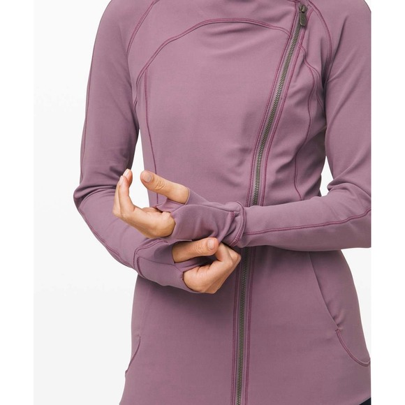Lululemon Womens 6 Hoodie Jacket Asymmetrical Full Zip Purple Every Journey Top - Picture 3 of 9